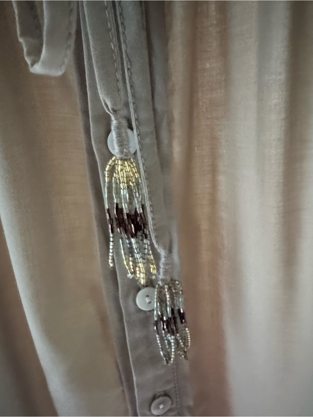 Skemo Taupe Button-Front Drawstring Mini Dress - Picture 7 of 9